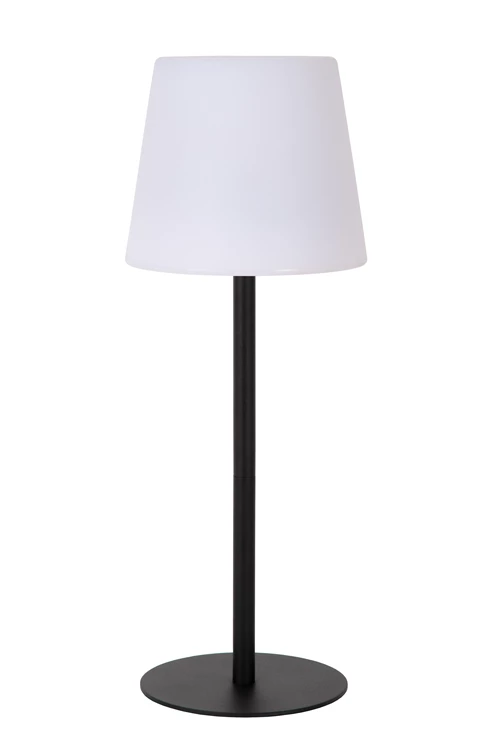 Lucide TYON - Lampe de table Rechargeable Intérieur/Extérieur - Batterie/Piles - LED Dim. - 1x2W 2700K - IP65 - Noir - éteint